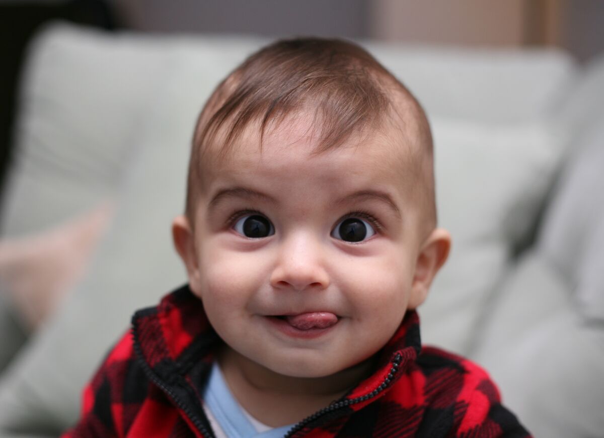 A smiling baby
