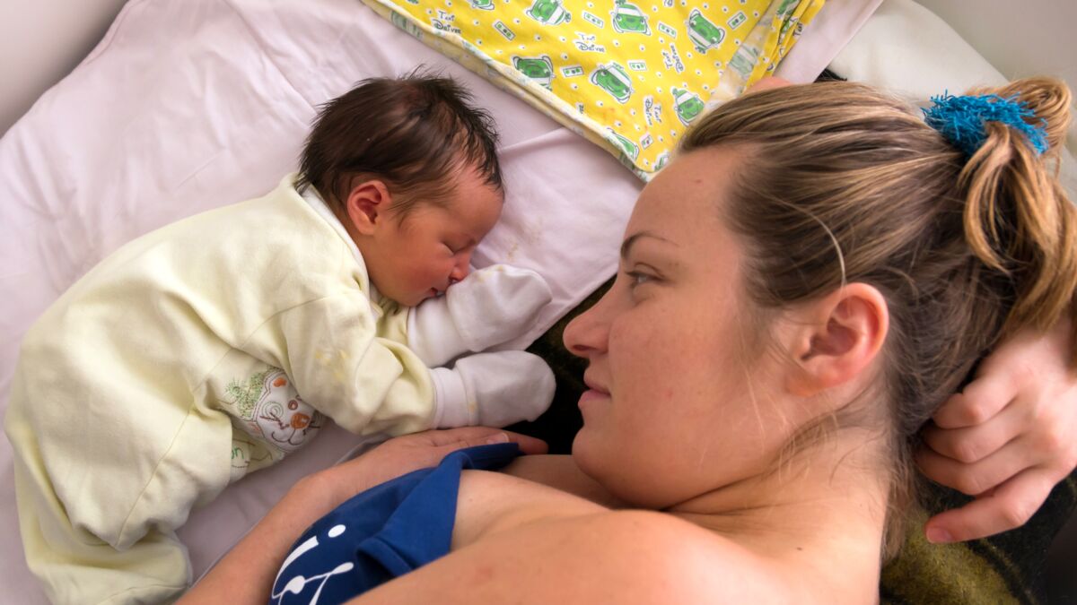 A sleeping newborn