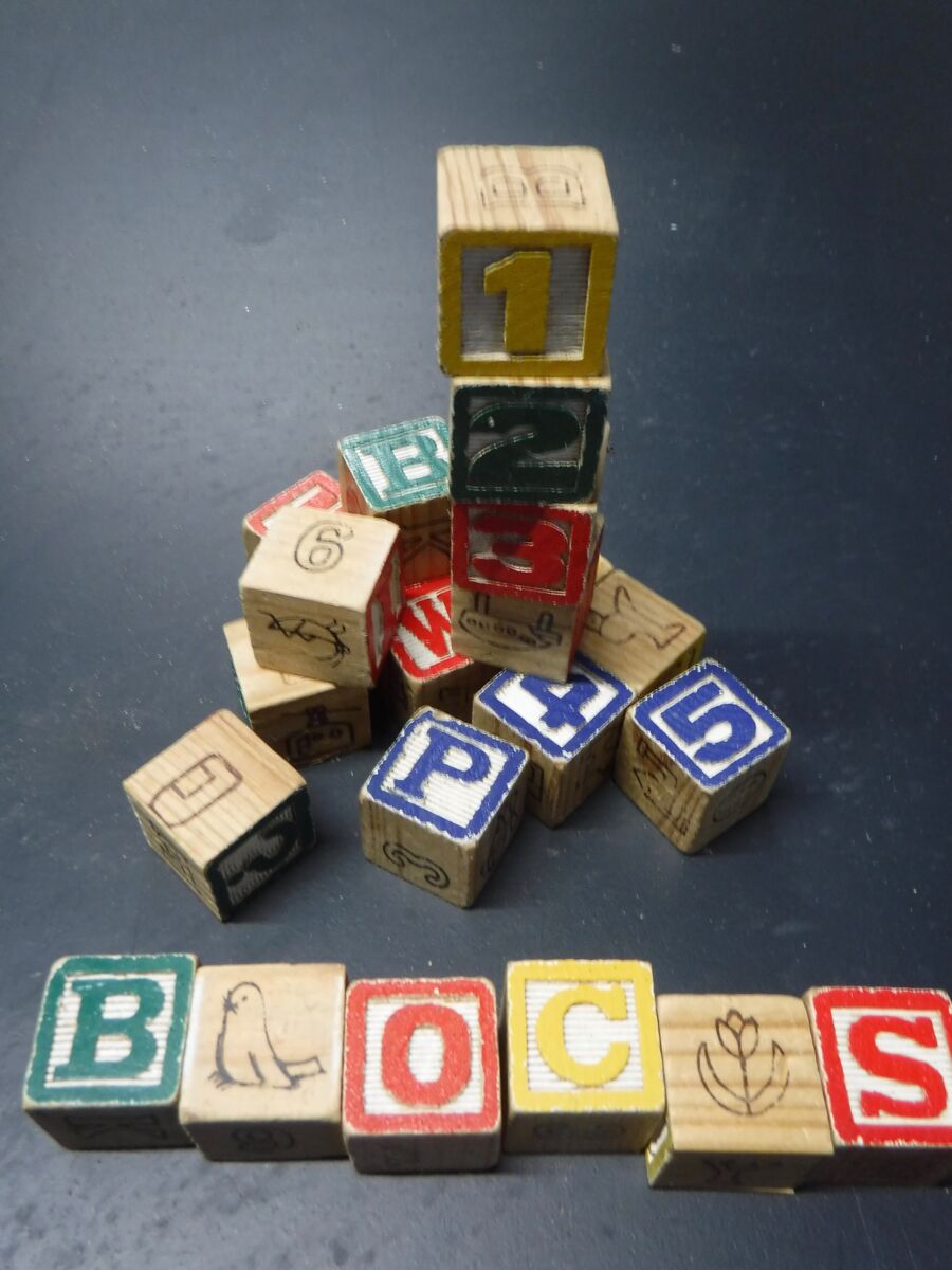 Children's letter blocks