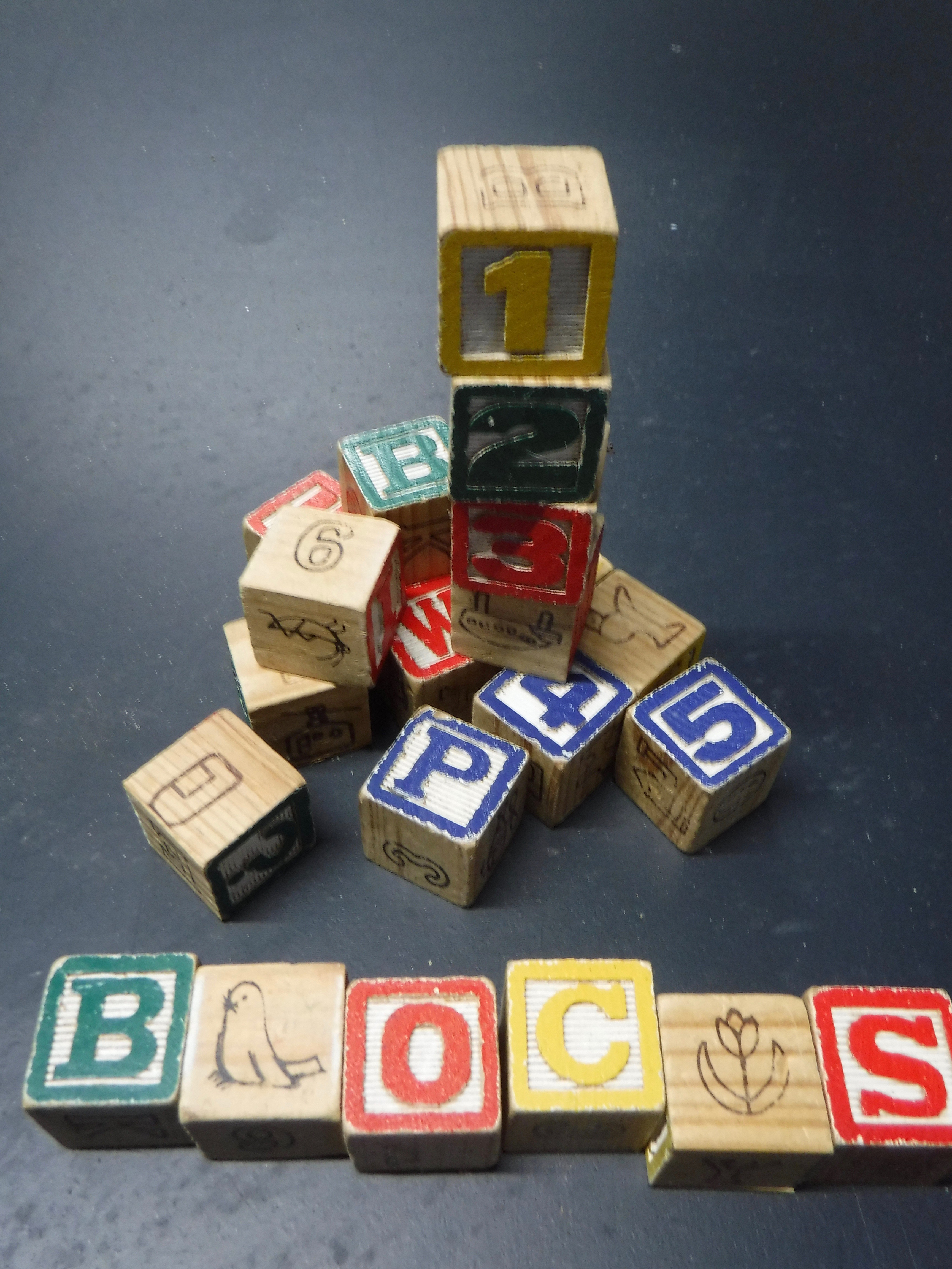 Children's letter blocks