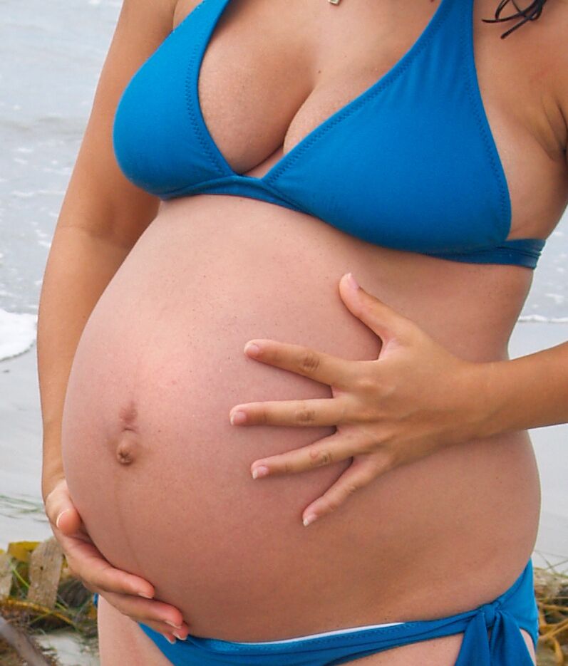 A late-pregnancy belly