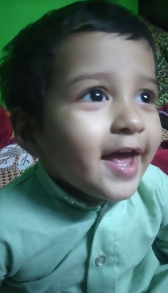 A smiling baby