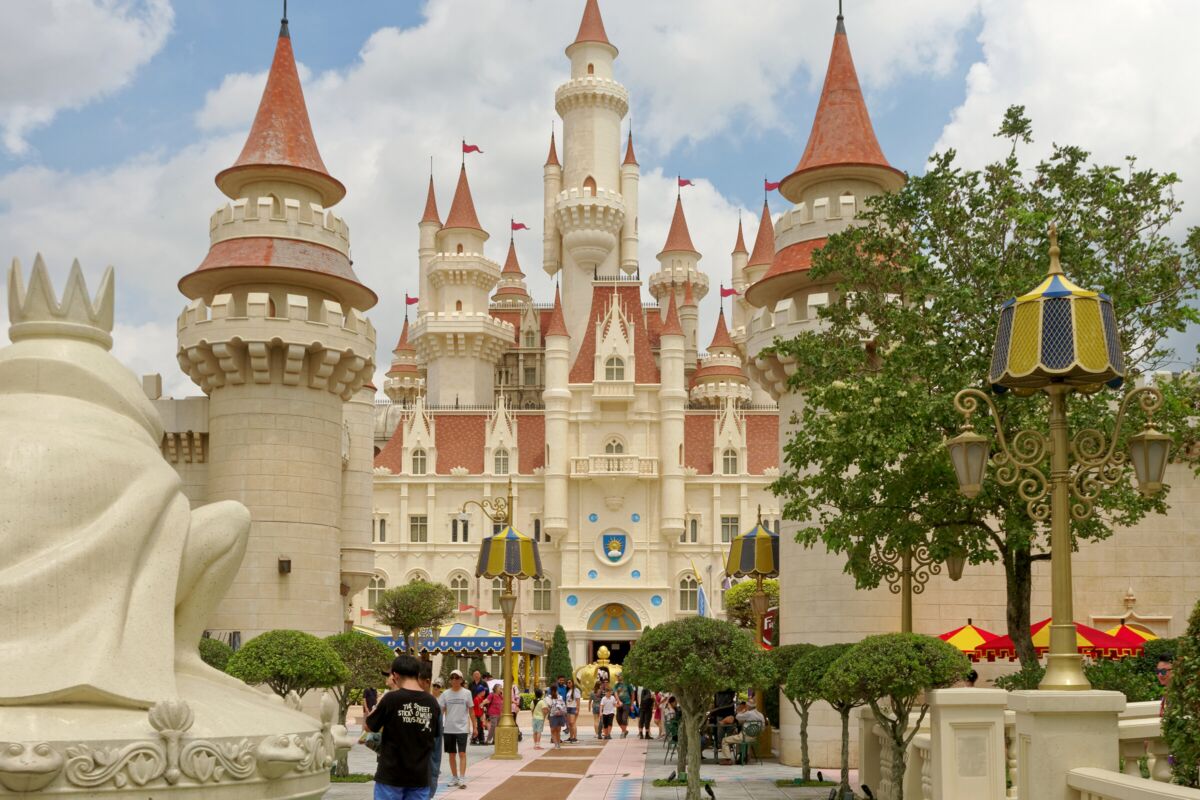 The Far Far Away castle at Universal Studios Singapore