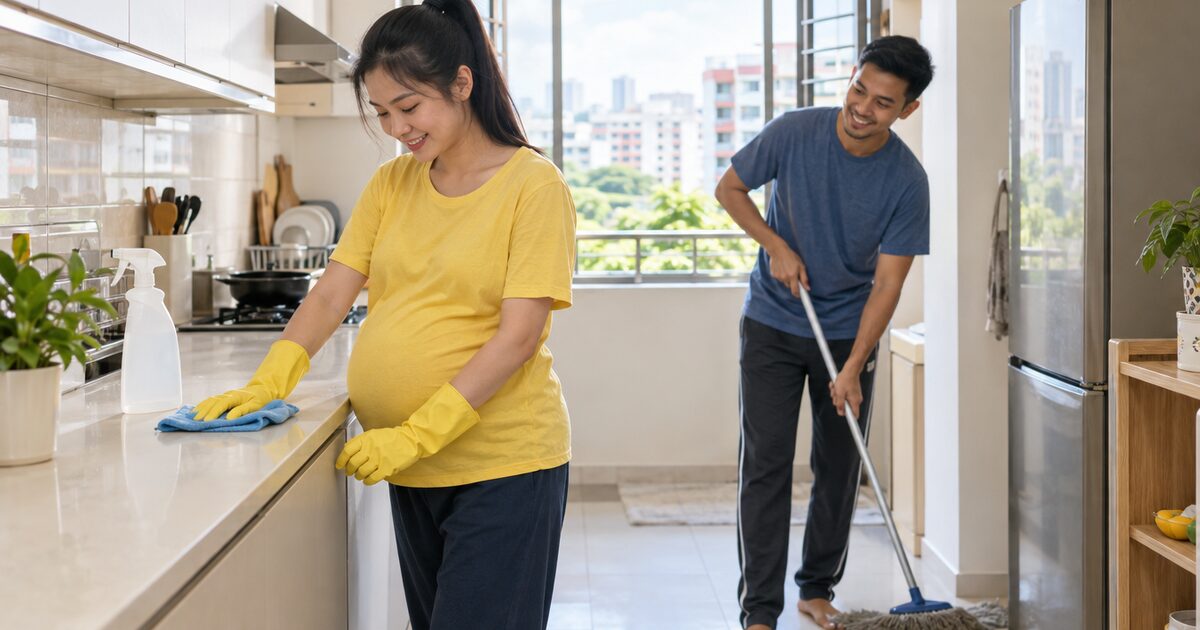 Cleaning products while pregnant: what's fine, what to avoid, simple swaps, and face masks, nail polish and hair dye