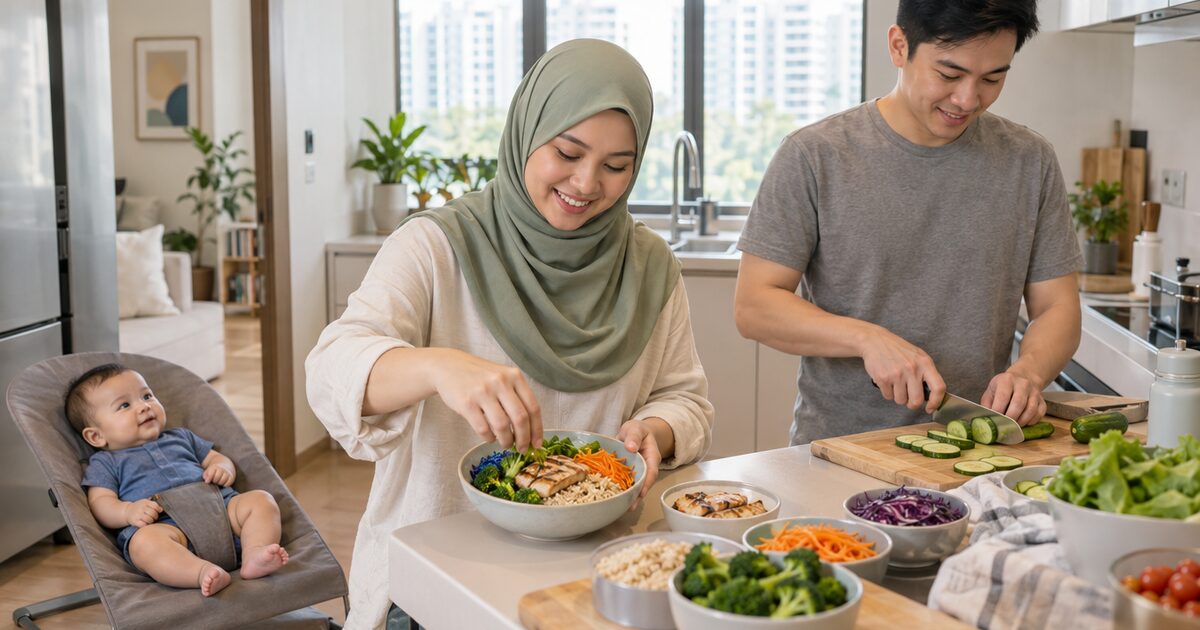 How to lose weight after giving birth safely: a realistic timeline, breastfeeding and calories, and Singapore food swaps