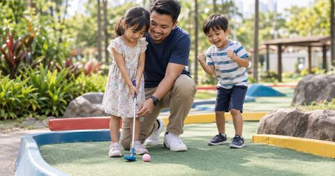 Play mini golf in Singapore with kids: how to pick a course and make it work