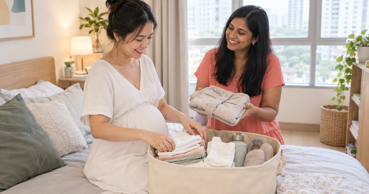 Postpartum essentials checklist: the unglamorous things you need for the first six weeks, what they cost in Singapore, and what to skip